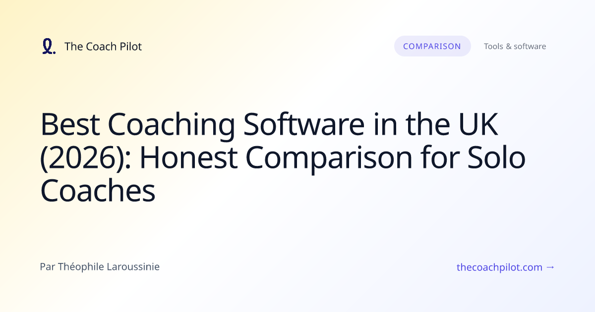 Coach comparing different coaching software options on a laptop