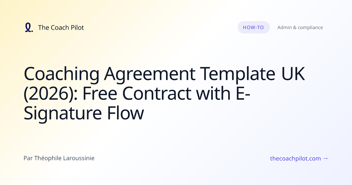 Coach reviewing a signed coaching agreement on a tablet