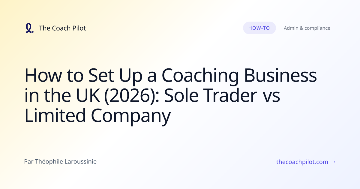 New coach setting up their UK coaching business paperwork