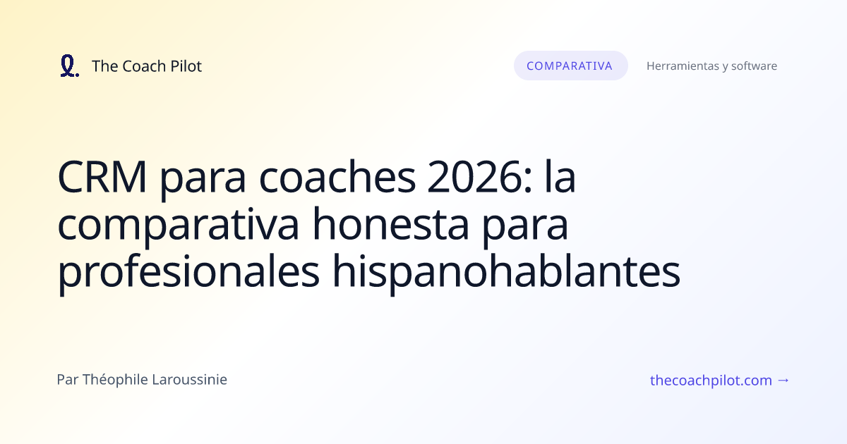 Coach profesional gestionando sus clientes con un software CRM