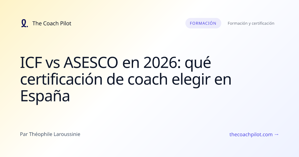 Coach comparando opciones de certificación profesional