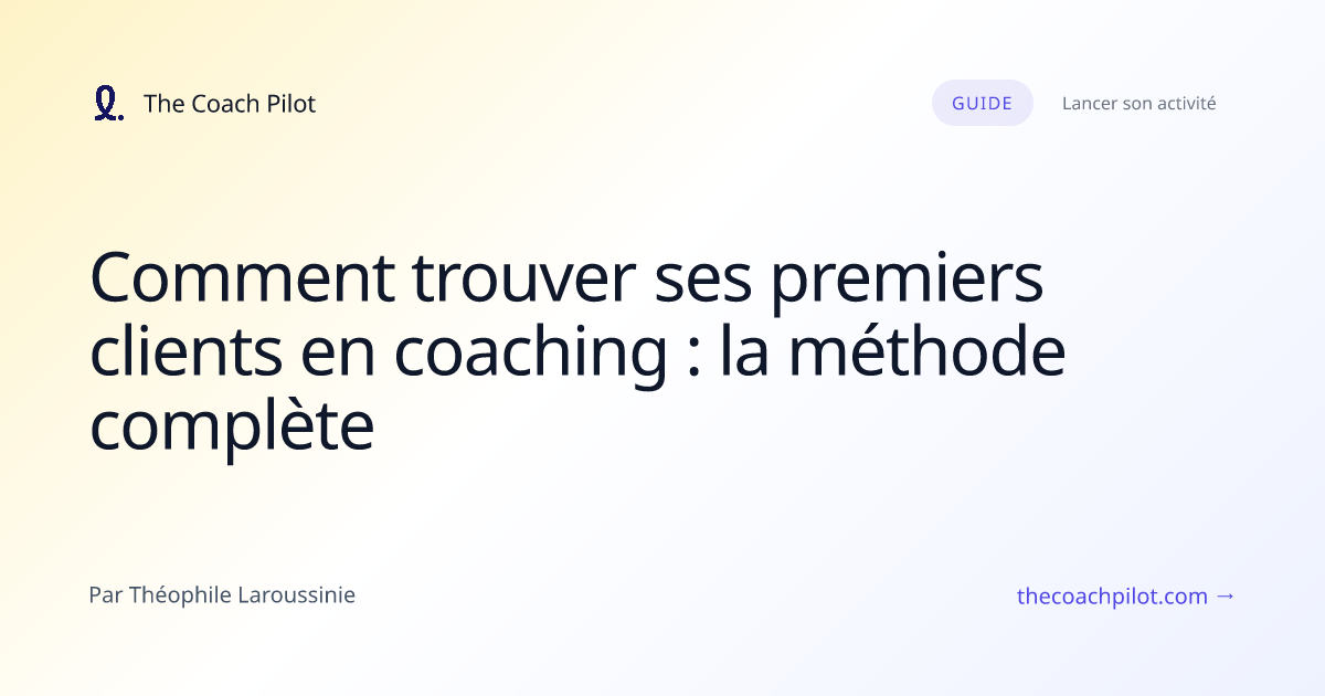 Coach travaillant sur sa stratégie d'acquisition client