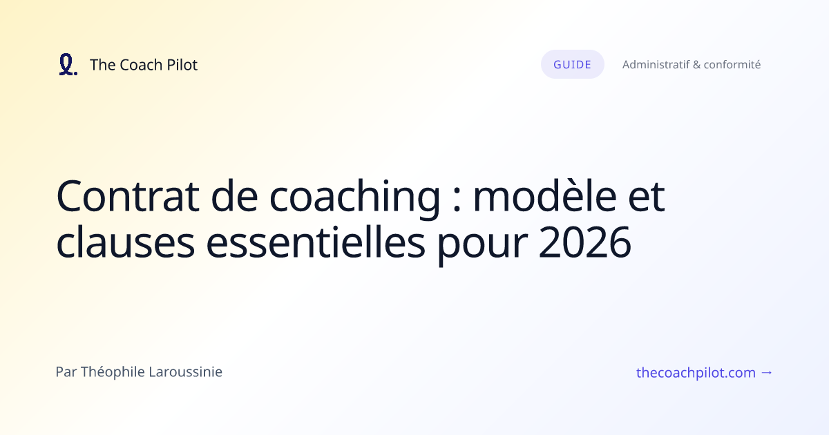 Contrat de coaching signé entre coach et client