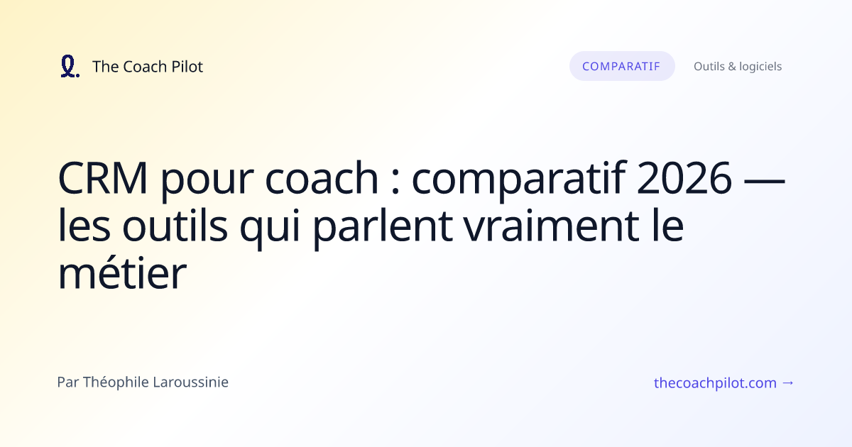 Coach indépendant utilisant son CRM métier