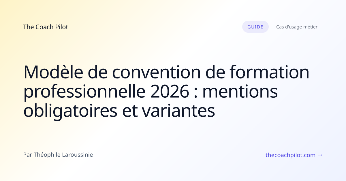 Convention de formation professionnelle signée entre un organisme et une entreprise