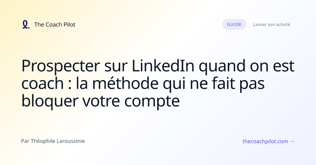 Coach qui prépare ses messages de prospection LinkedIn