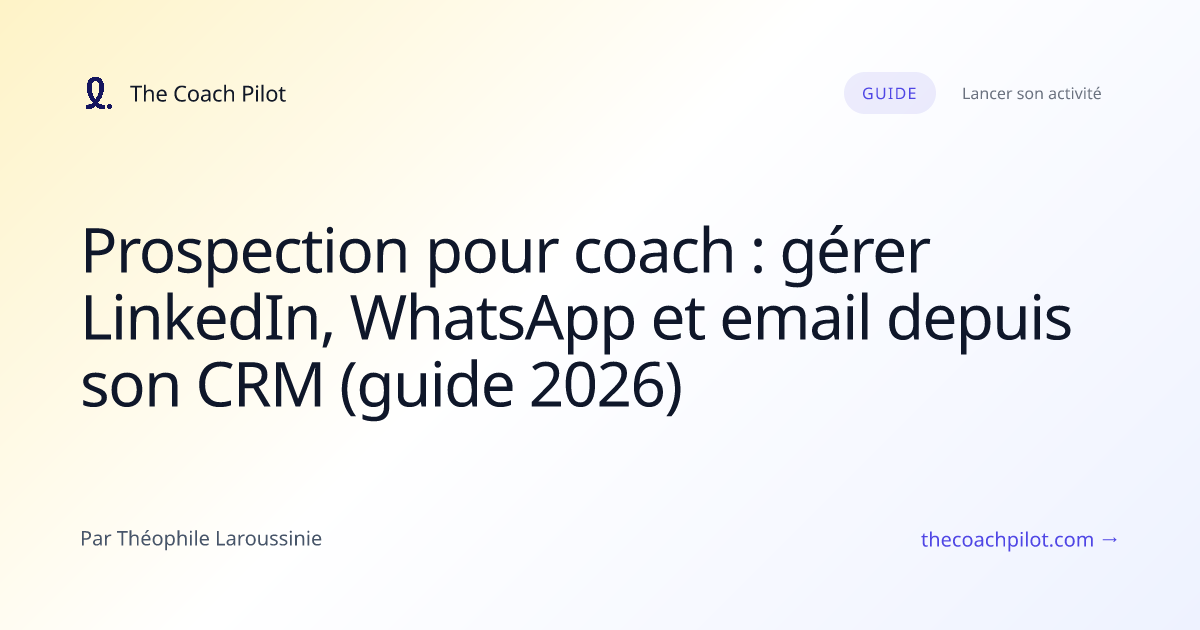 Coach qui répond à ses messages LinkedIn et WhatsApp depuis son CRM